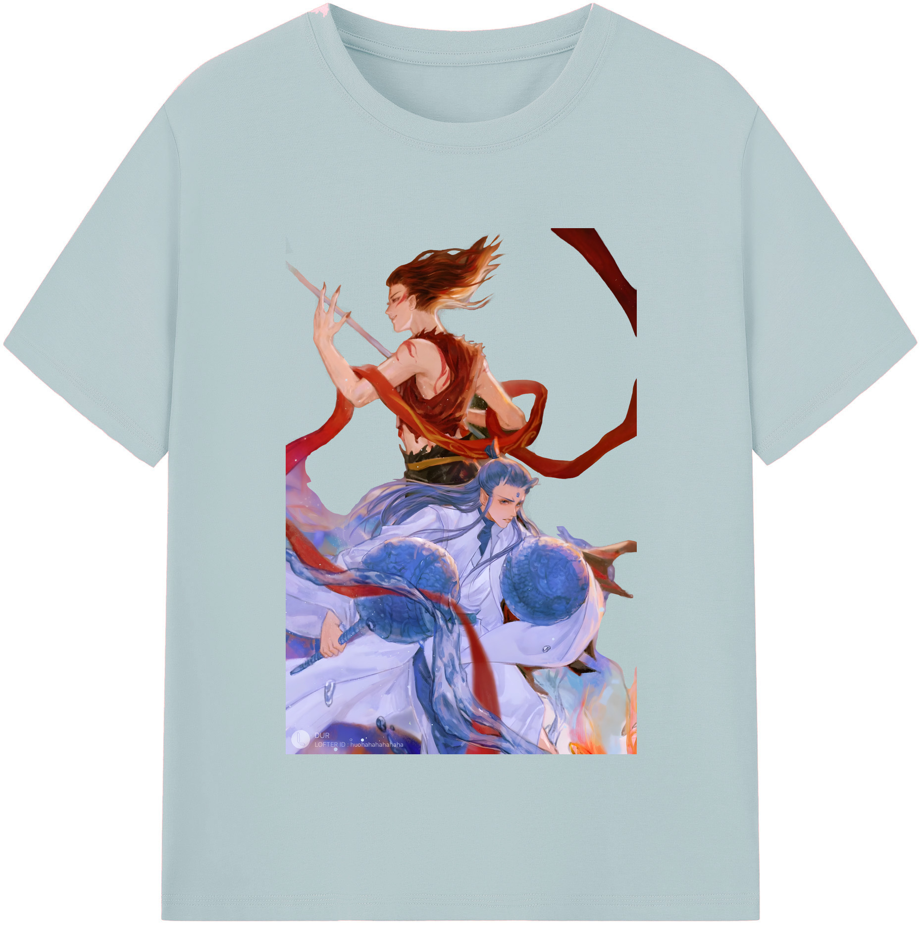 （画像用） Ne Zha 2 ナタ 魔童の大暴れ 綿100％半袖Tシャツ（フロントプリント）